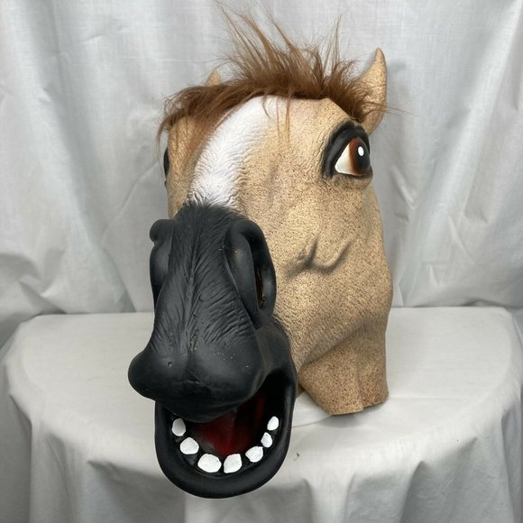 Horse Head Mask Latex Animal Cosplay Party Costume - Picture 5 of 10